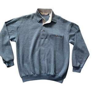 Vintage Classics by Palmland Long Sleeve Pullover Blue Men’s Medium EUC